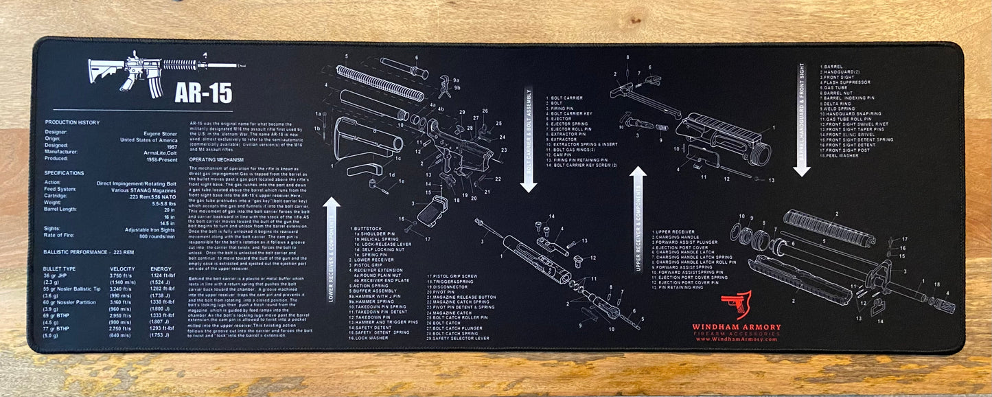 Gun Cleaning Mat AR 15