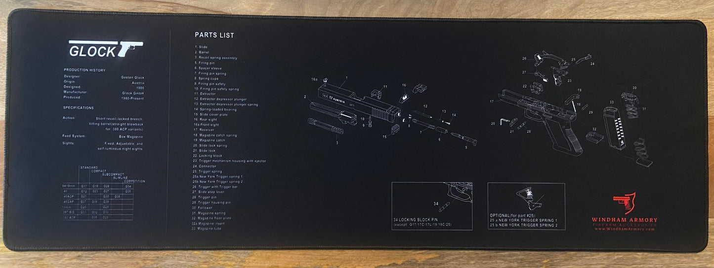 Gun Cleaning Mat Glock