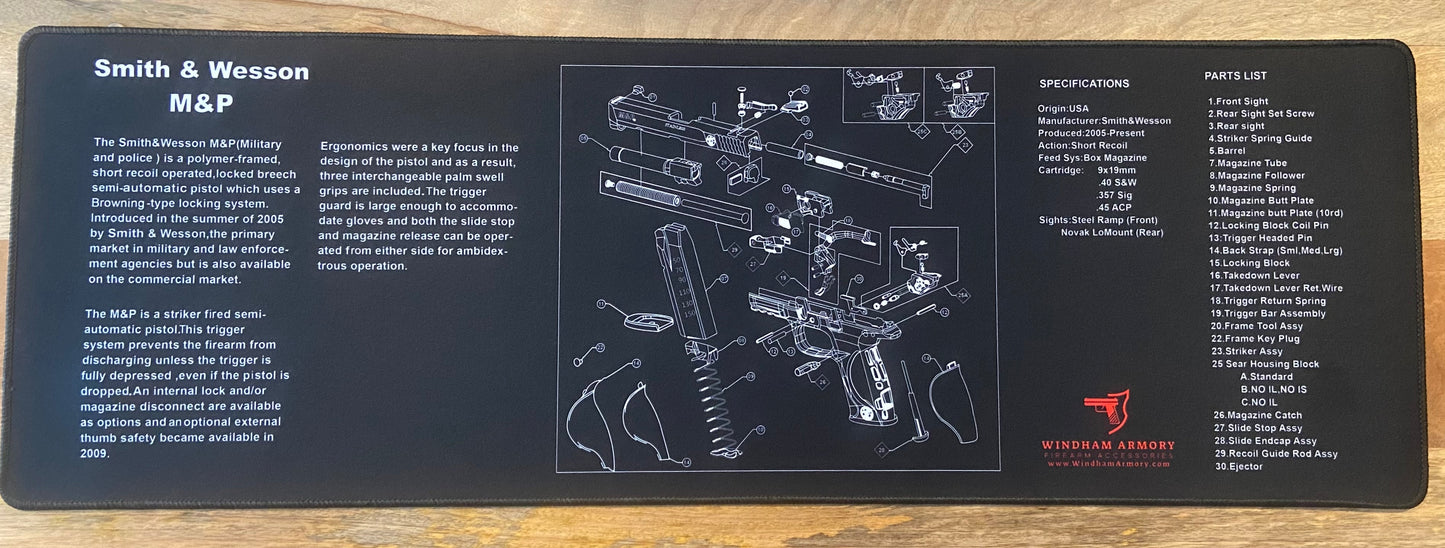 Gun Cleaning Mat Smith & Wesson M&P